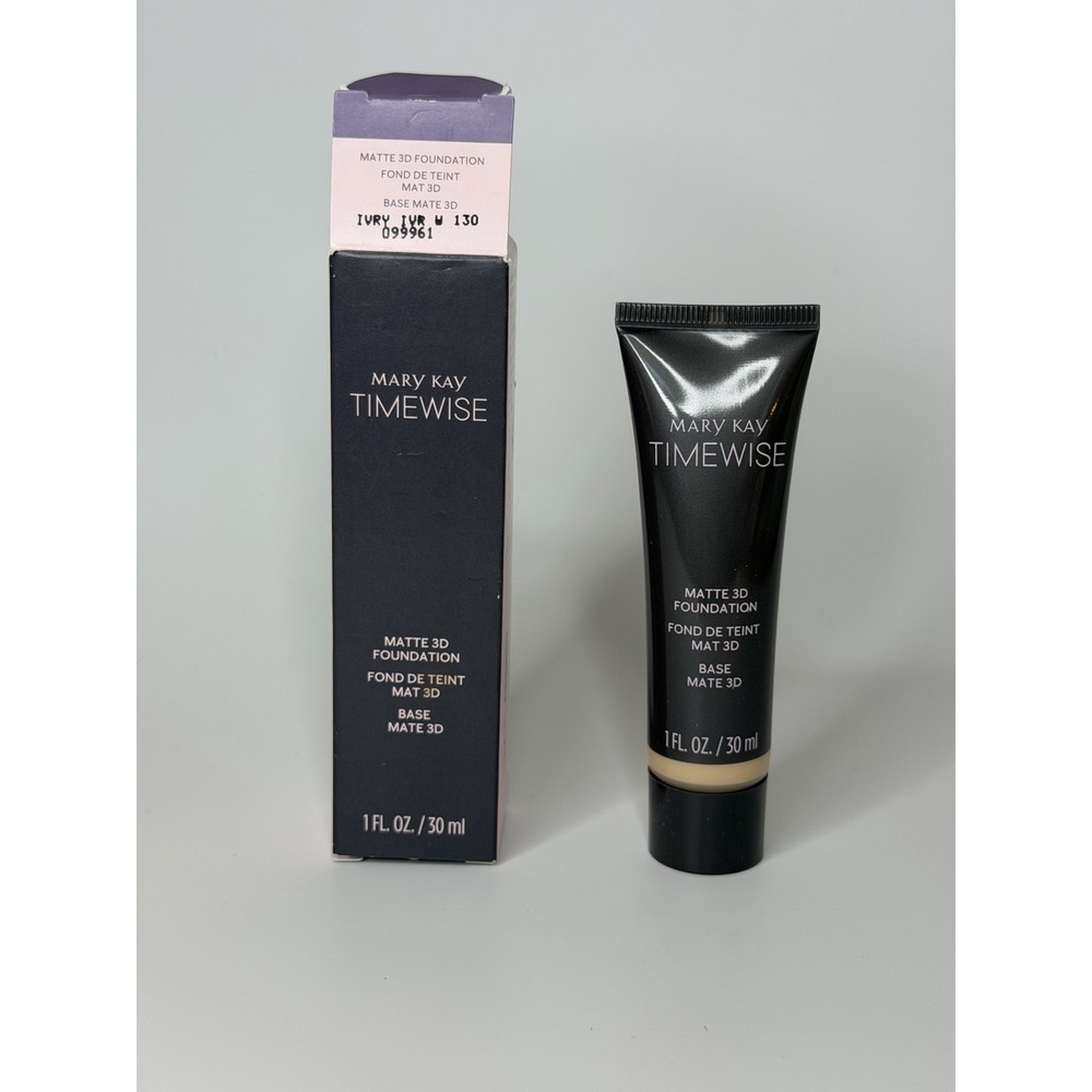 MARY KAY TIMEWISE MATTE 3D FOUNDATION Combo To Oily Skin ~ #099961 IVORY W 130